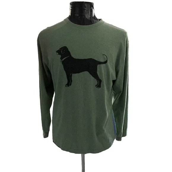 The Black Dog Mens Green Long Sleeve T Shirt Size Small - Picture 1 of 6